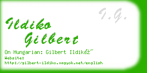 ildiko gilbert business card